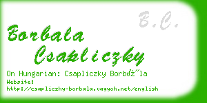 borbala csapliczky business card